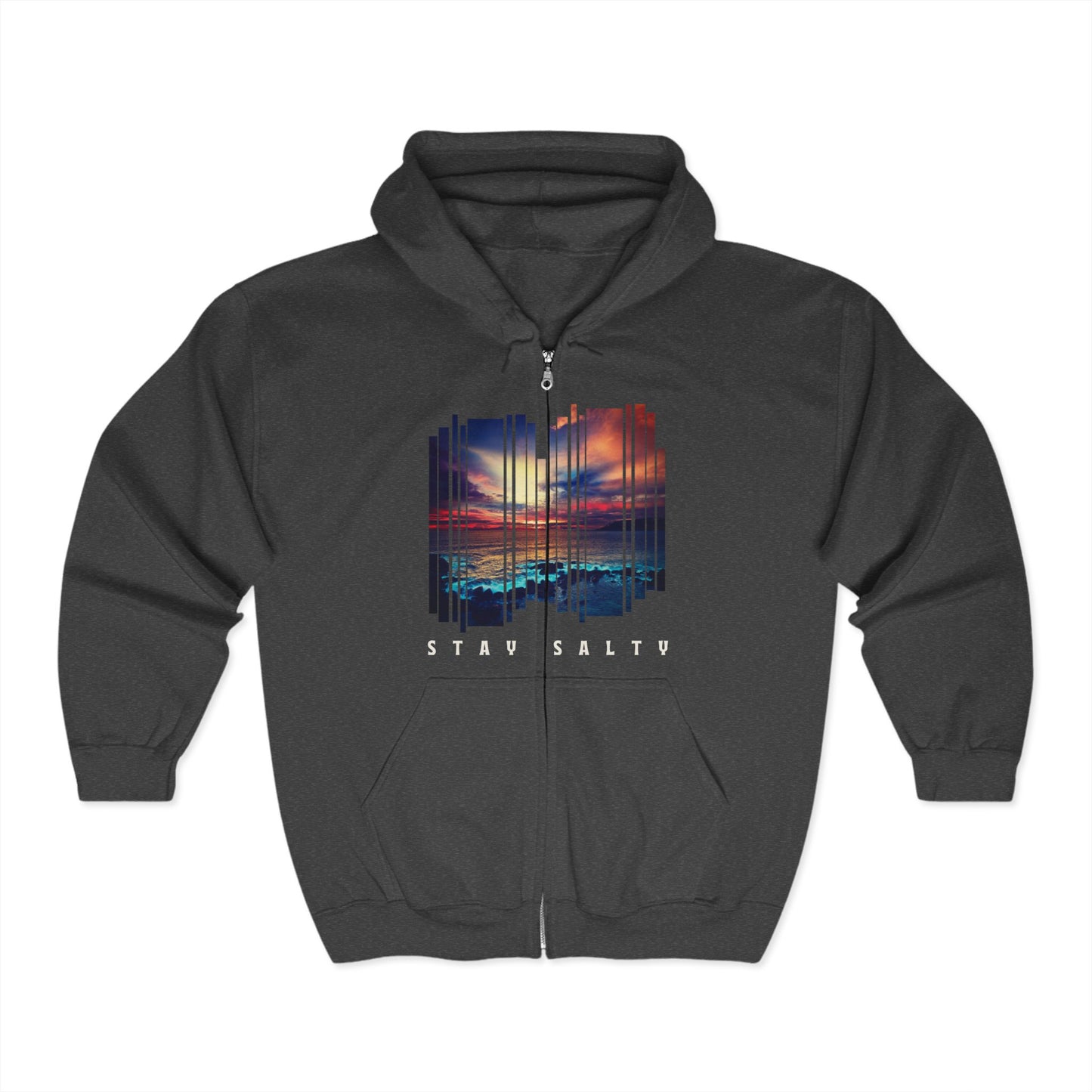 Stay Salty Sunset Full Zip Hoodie