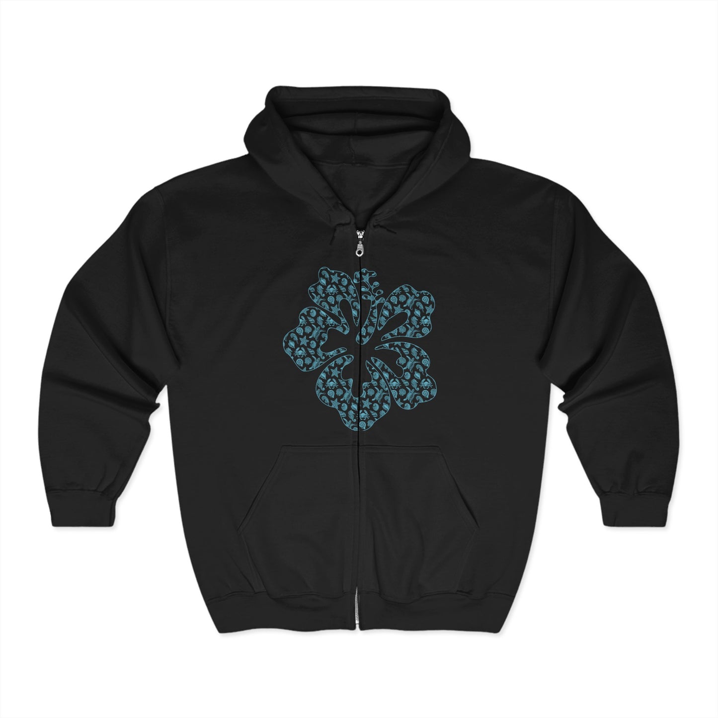 Hibiscus Full Zip Hoodie