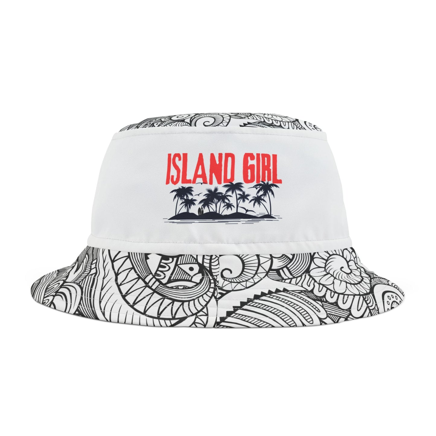 Island Girl tribal white Bucket Hat