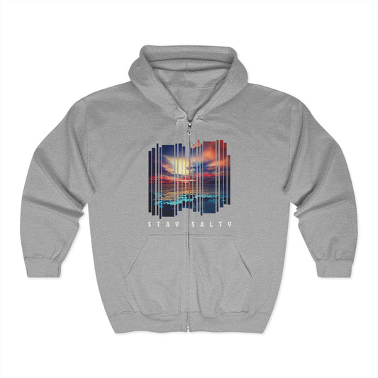 Stay Salty Sunset Full Zip Hoodie