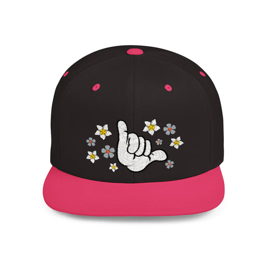 Snapback Cap - Hang Loose with Flowers