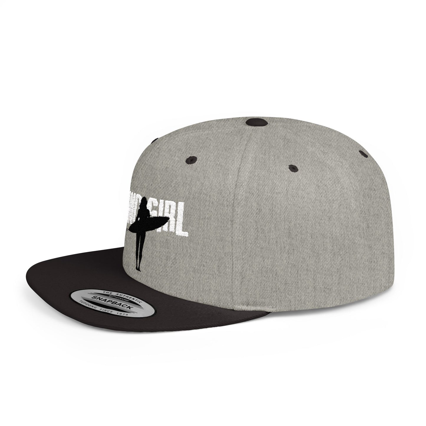Snapback Cap - Island Girl Surfer Outline