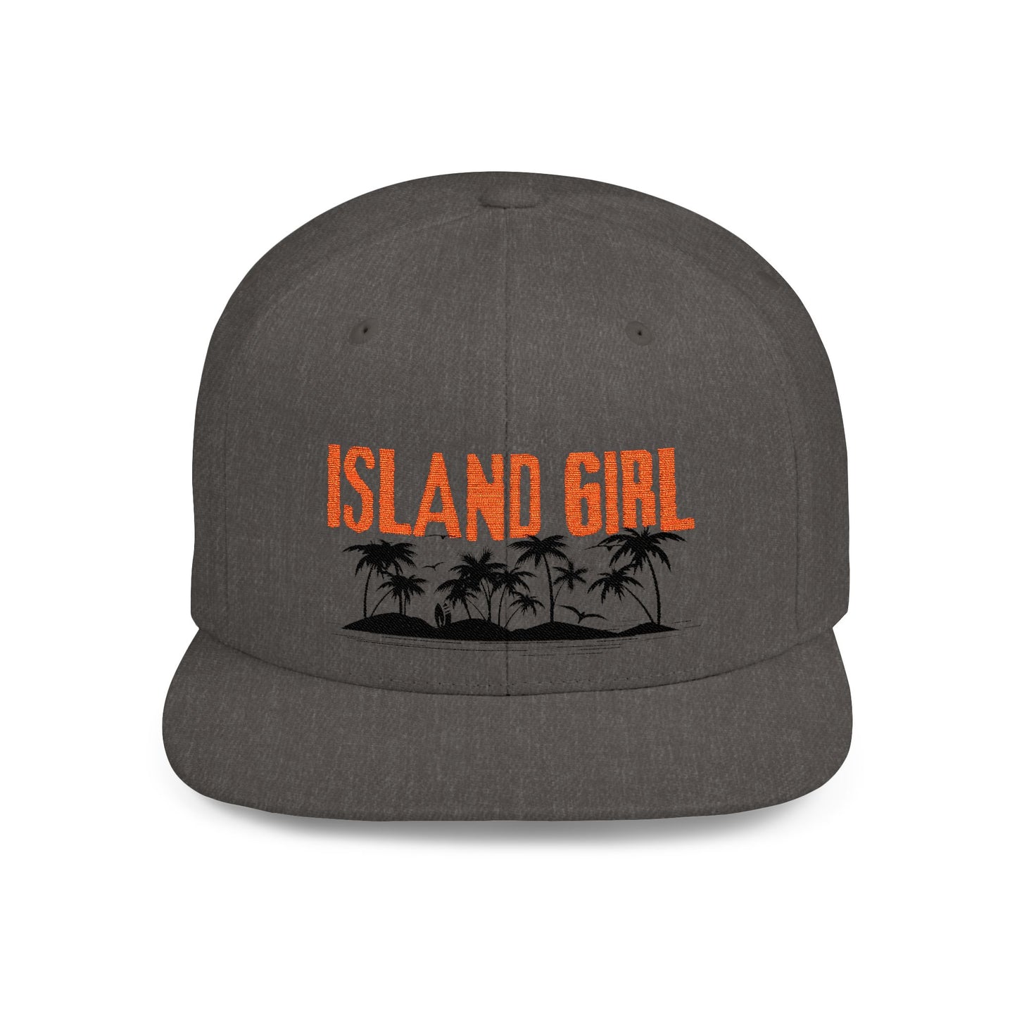 Snapback Cap - Island Girl island outline design