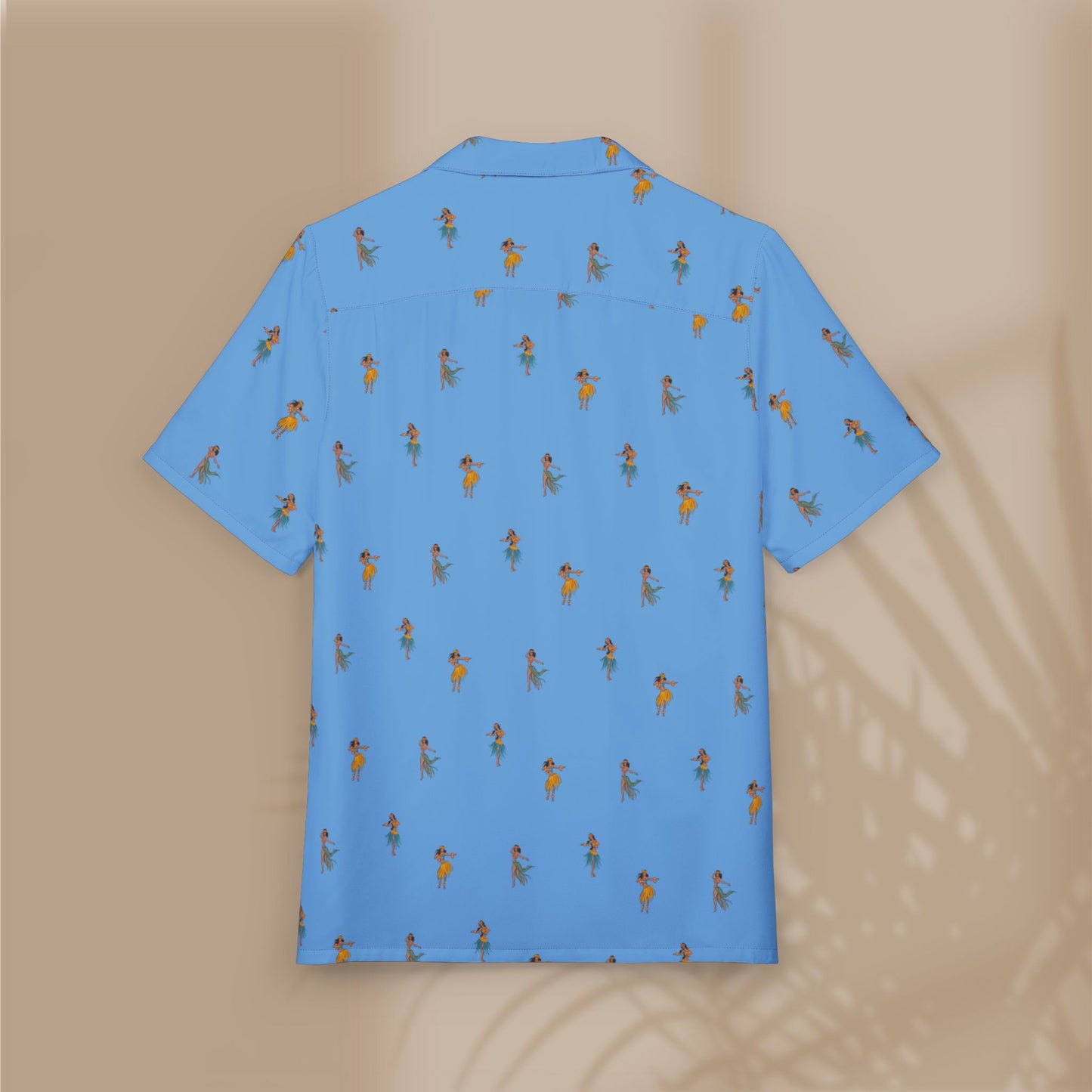 Hula girl Blue Button-Down Shirt