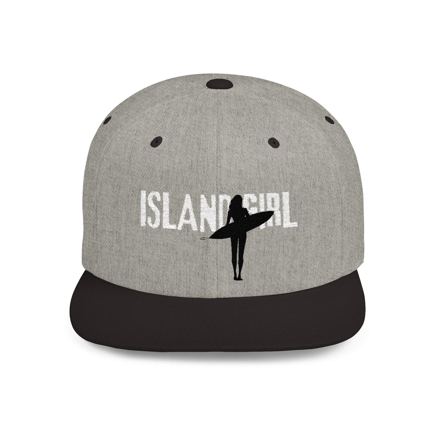Snapback Cap - Island Girl Surfer Outline