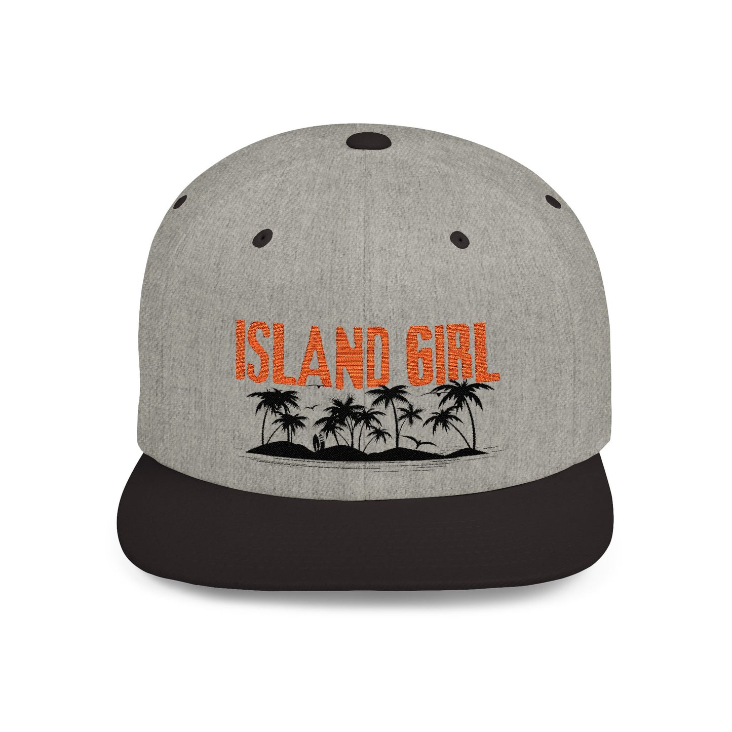 Snapback Cap - Island Girl island outline design
