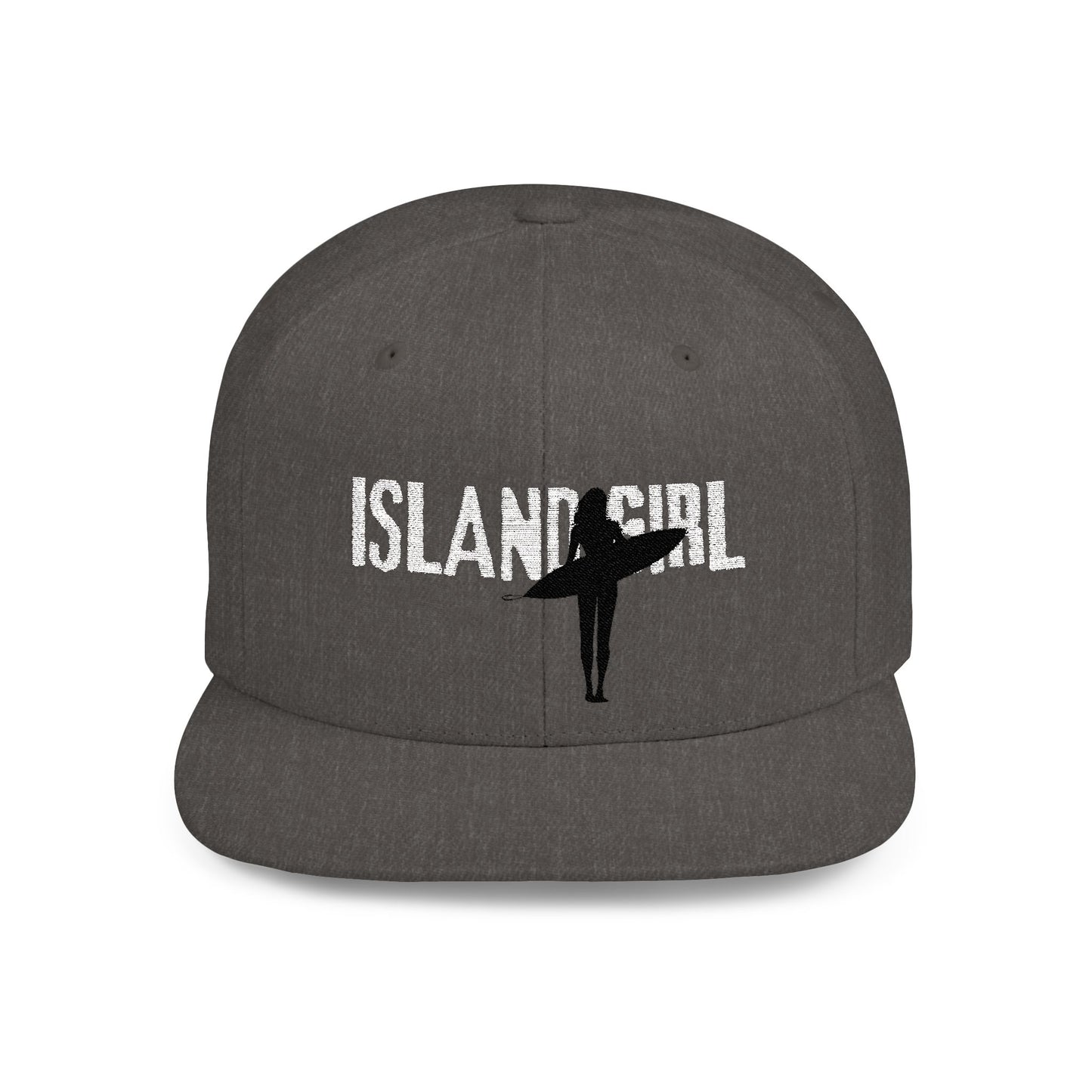 Snapback Cap - Island Girl Surfer Outline