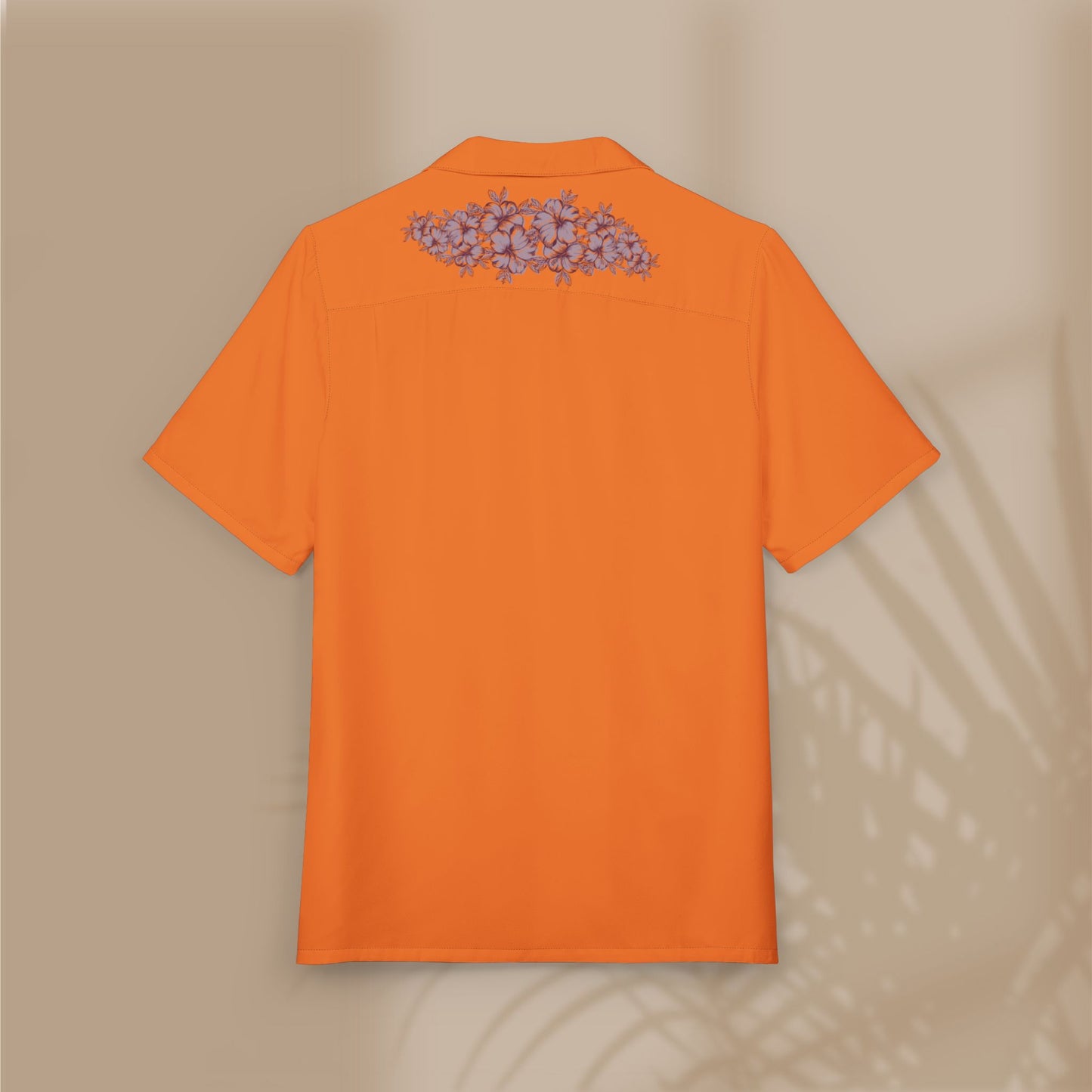 Hibiscus 2 Orange Button-Down Shirt