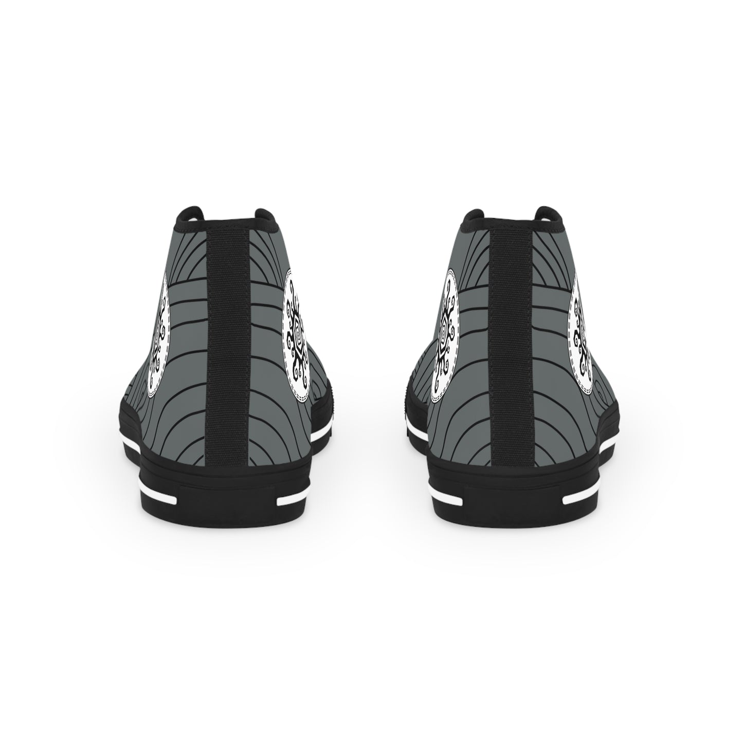 Sun and Wave High Top Sneakers - Men's Dark Gray