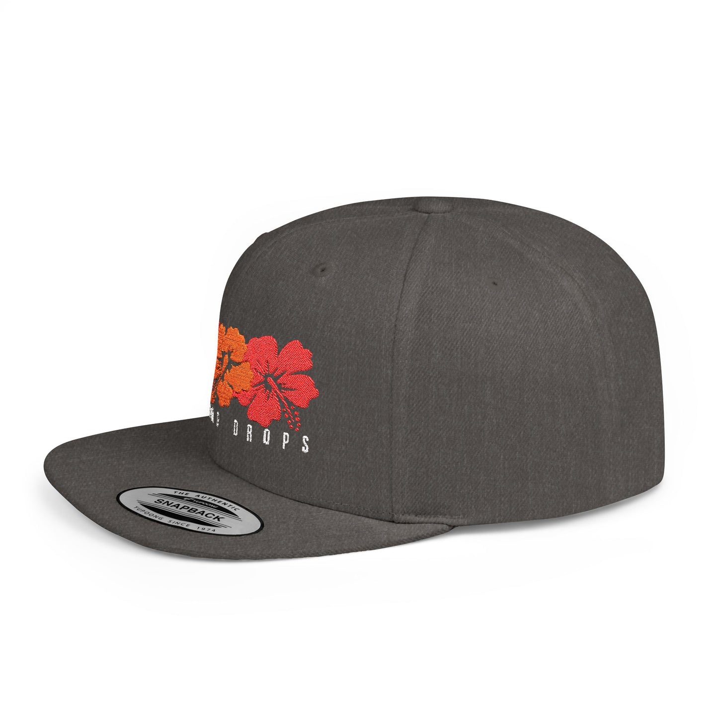 Snapback Cap - Hibiscus Design