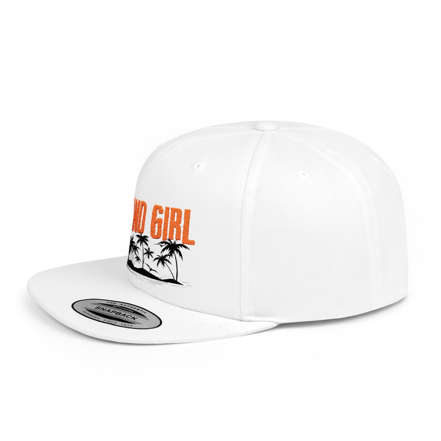 Snapback Cap - Island Girl island outline design