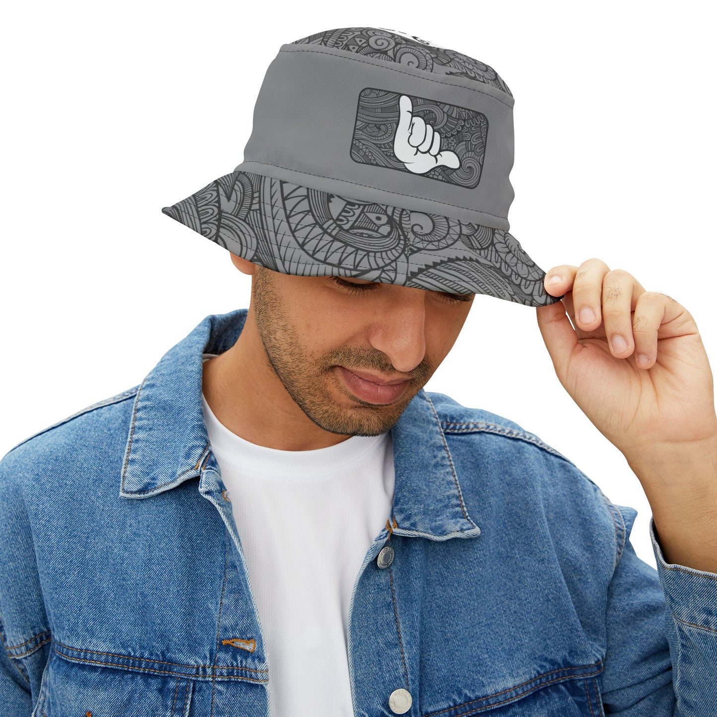 Hang Loose tribal gray Bucket Hat