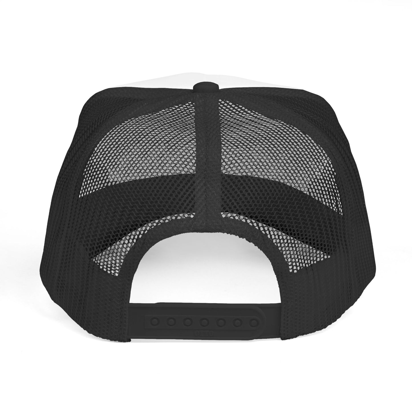 Back of cap with the Island Drops logo - Island Drops hat collection | Unisex trucker cap, trucker hat