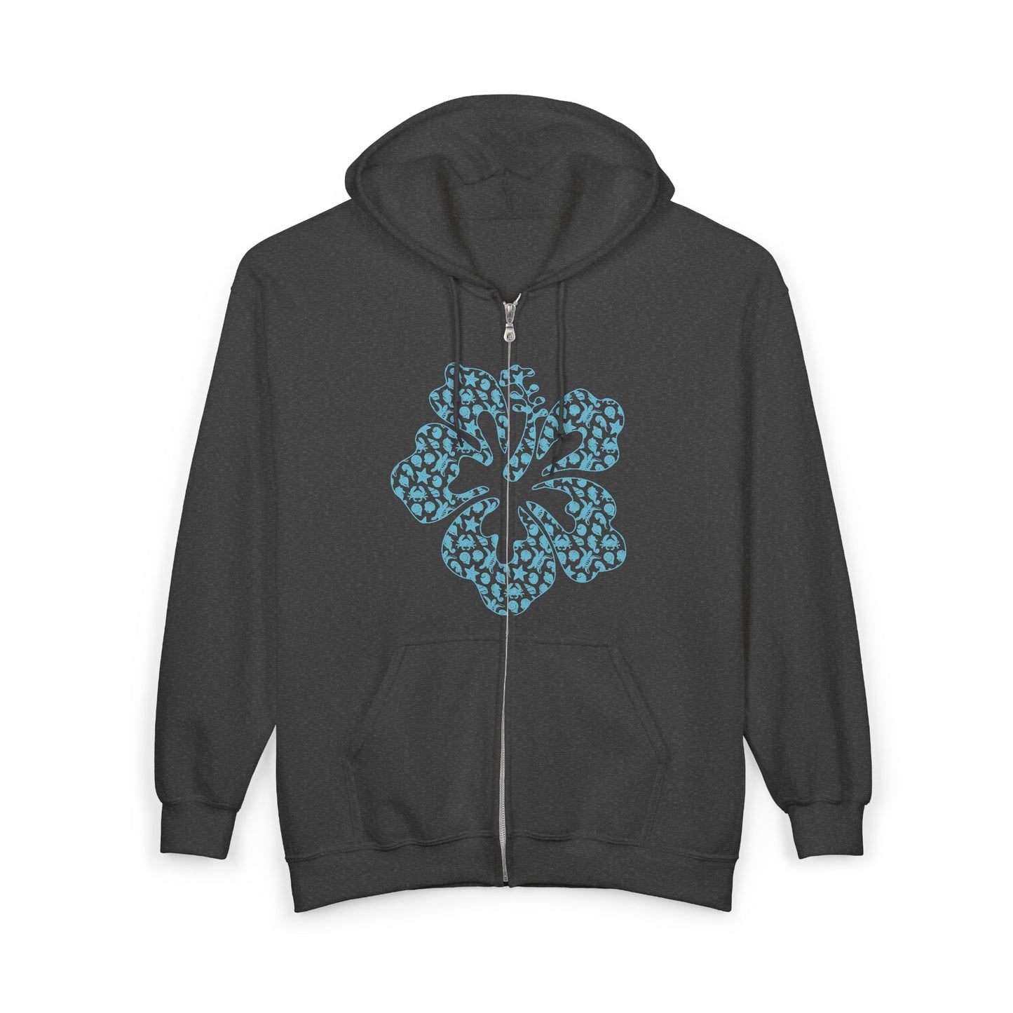 Hibiscus Full Zip Hoodie