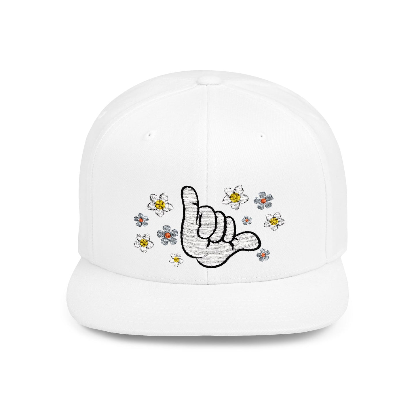 Snapback Cap - Hang Loose with Flowers
