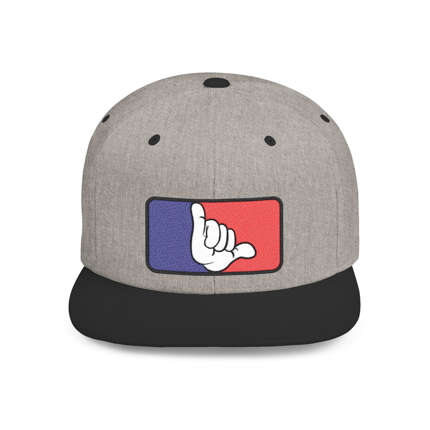 Gray and black cap with a hang loose graphic design - Island Drops hat collection | Unisex snapback cap
