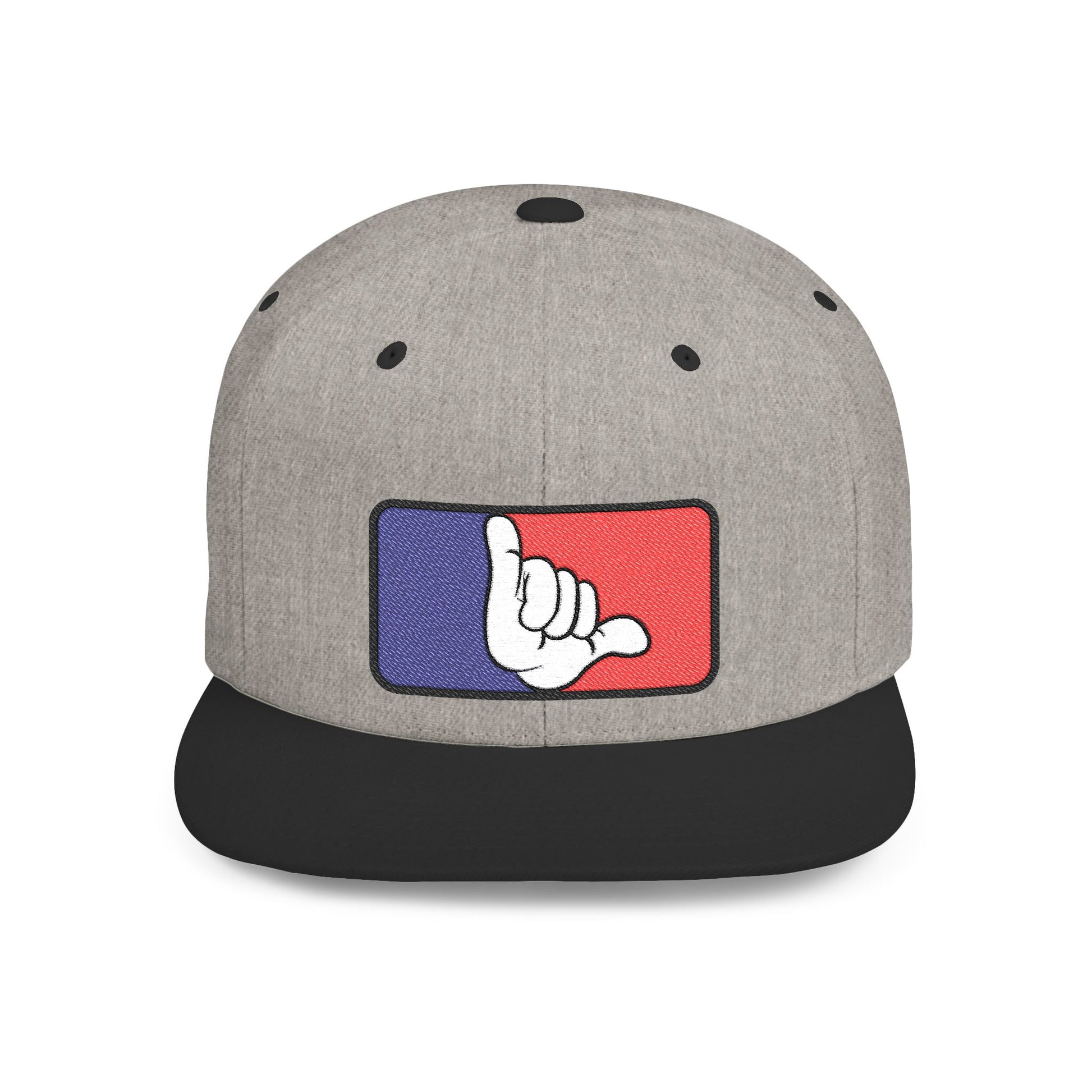 Gray and black cap with a hang loose graphic design - Island Drops hat collection | Unisex snapback cap