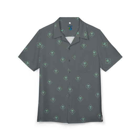 Diamond Palm gray Button-Down Shirt