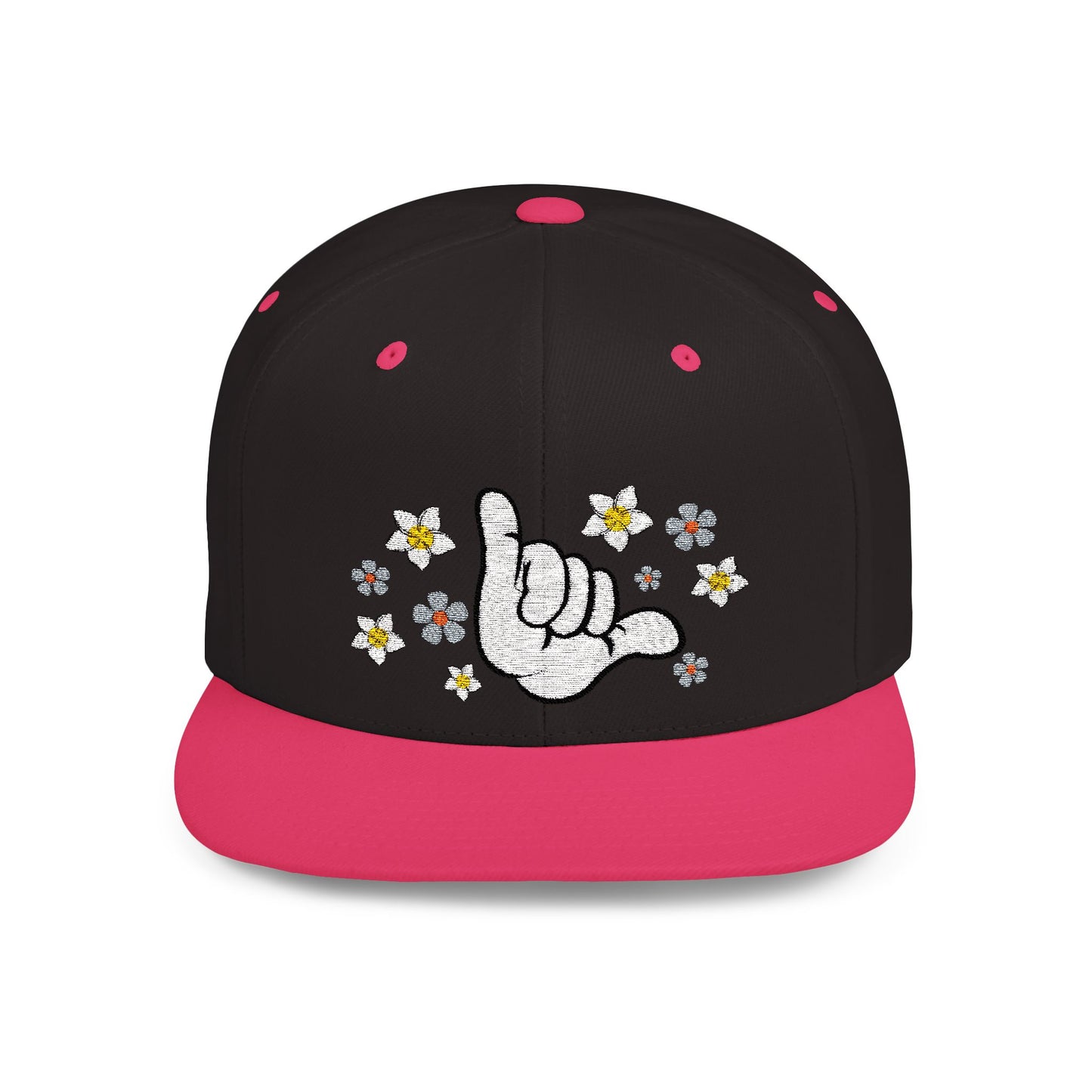 Snapback Cap - Hang Loose with Flowers