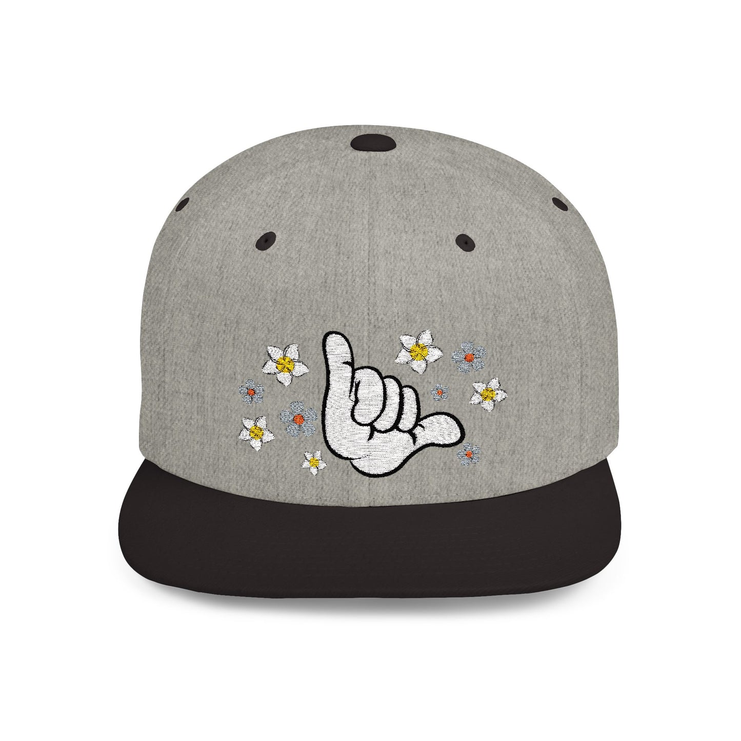 Snapback Cap - Hang Loose with Flowers