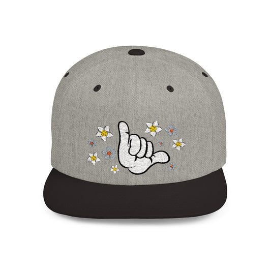 Snapback Cap - Hang Loose with Flowers