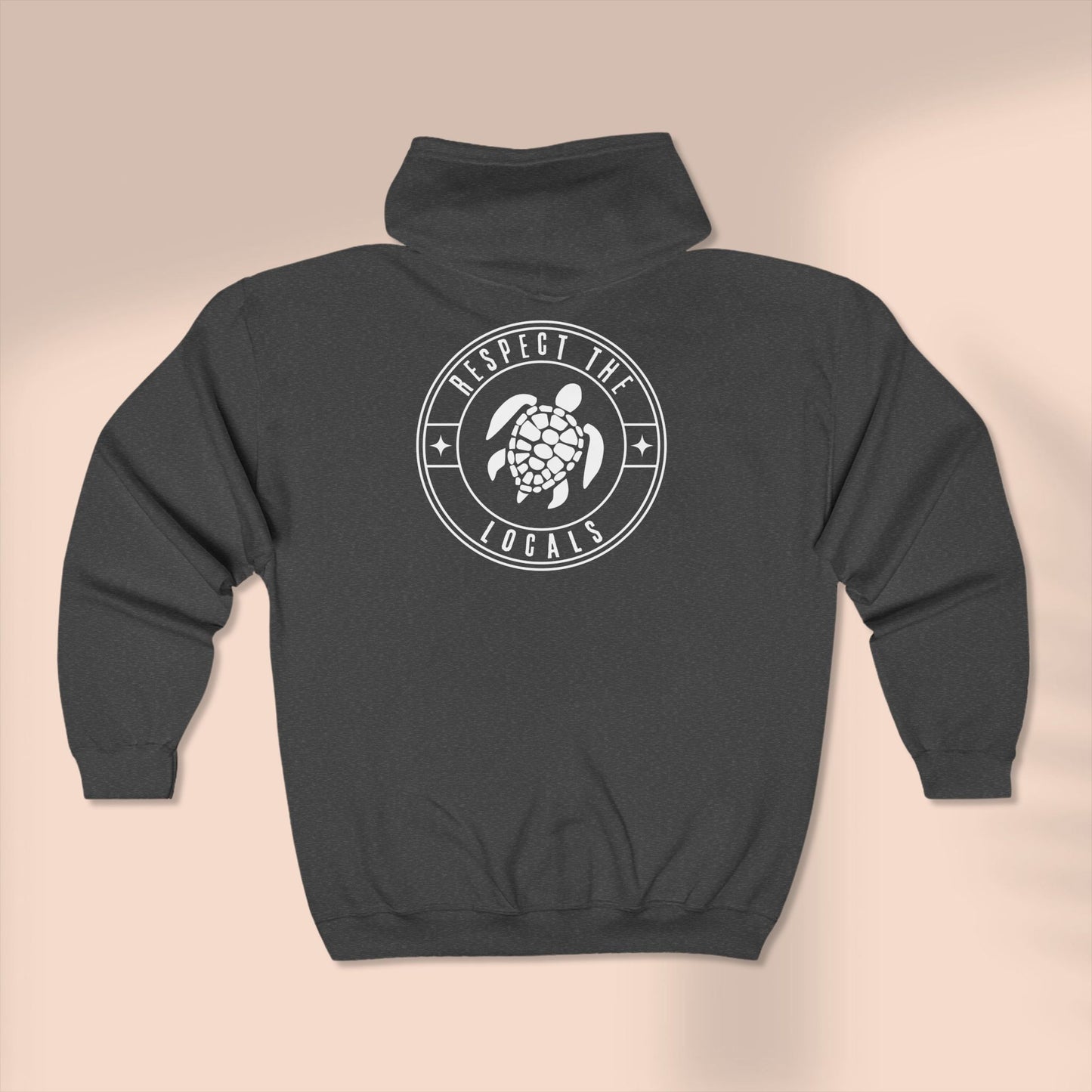 Turtle Watercolor Full Zip Hoodie