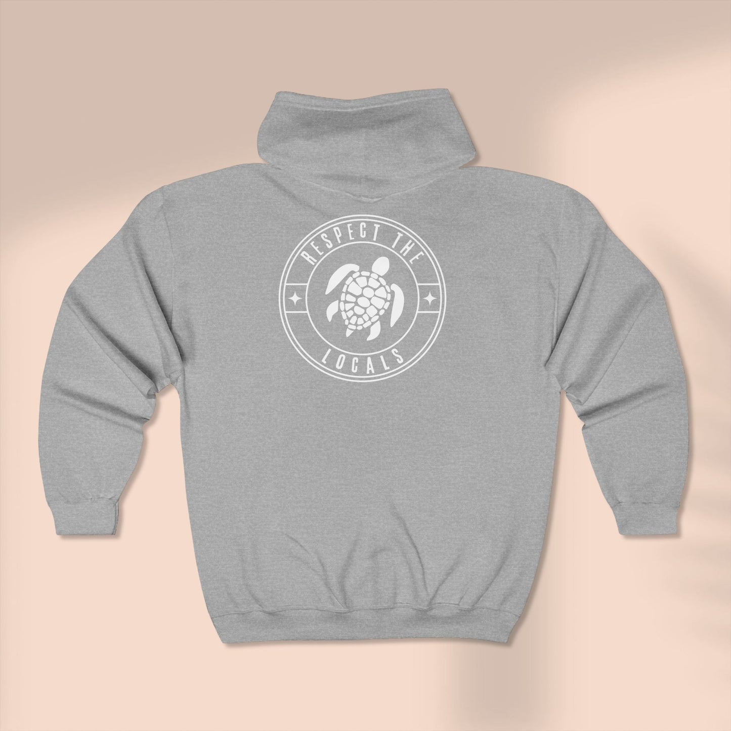 Turtle Watercolor Full Zip Hoodie