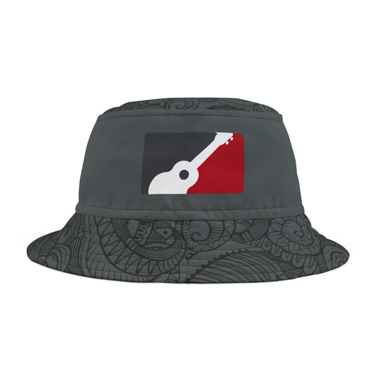 Ukulele tribal gray Bucket Hat