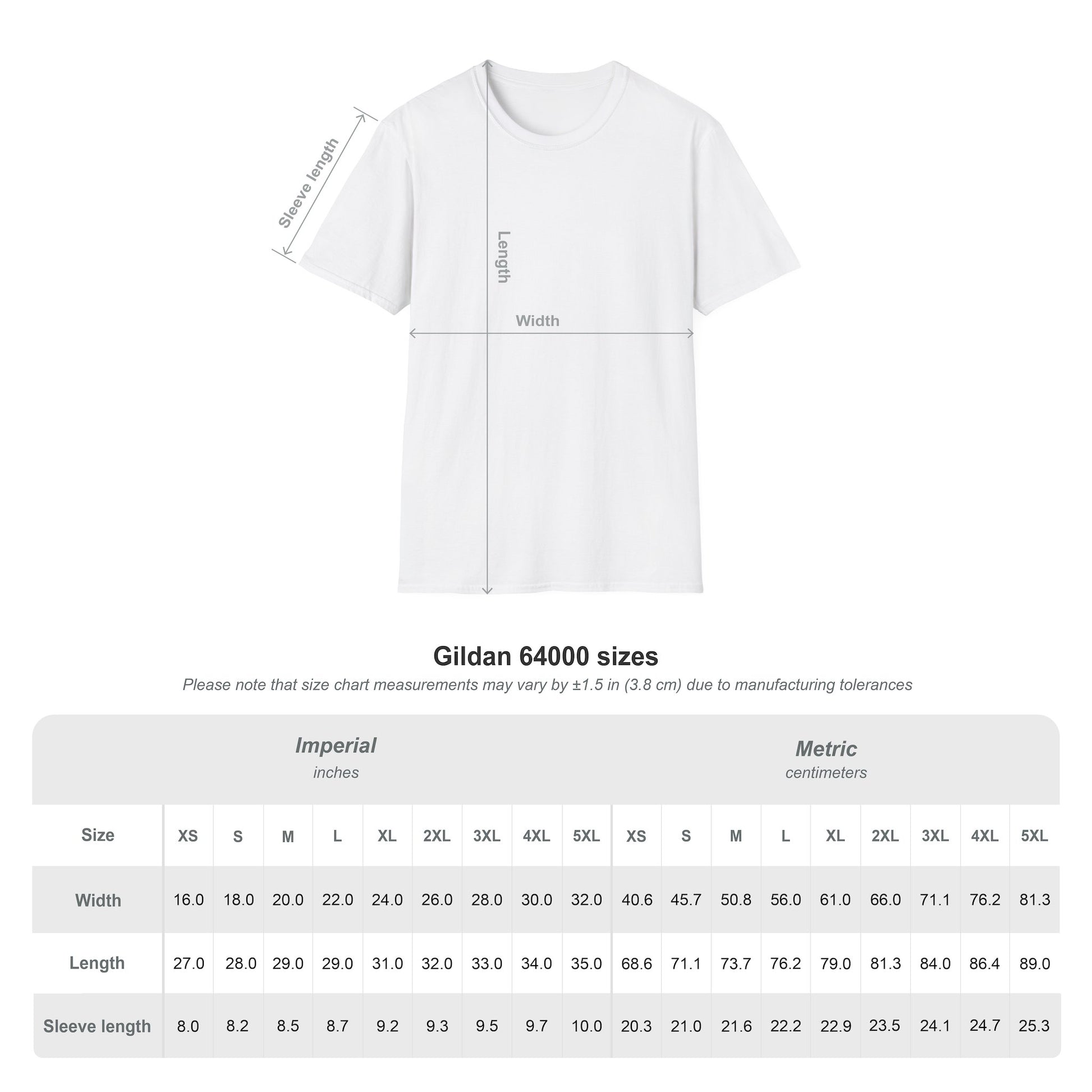 White t-shirt with size chart measurements t-shirt with sunset heartbeat graphic design with surfboards and ocean graphics - Island Drops t-shirt collection | Unisex t-shirts