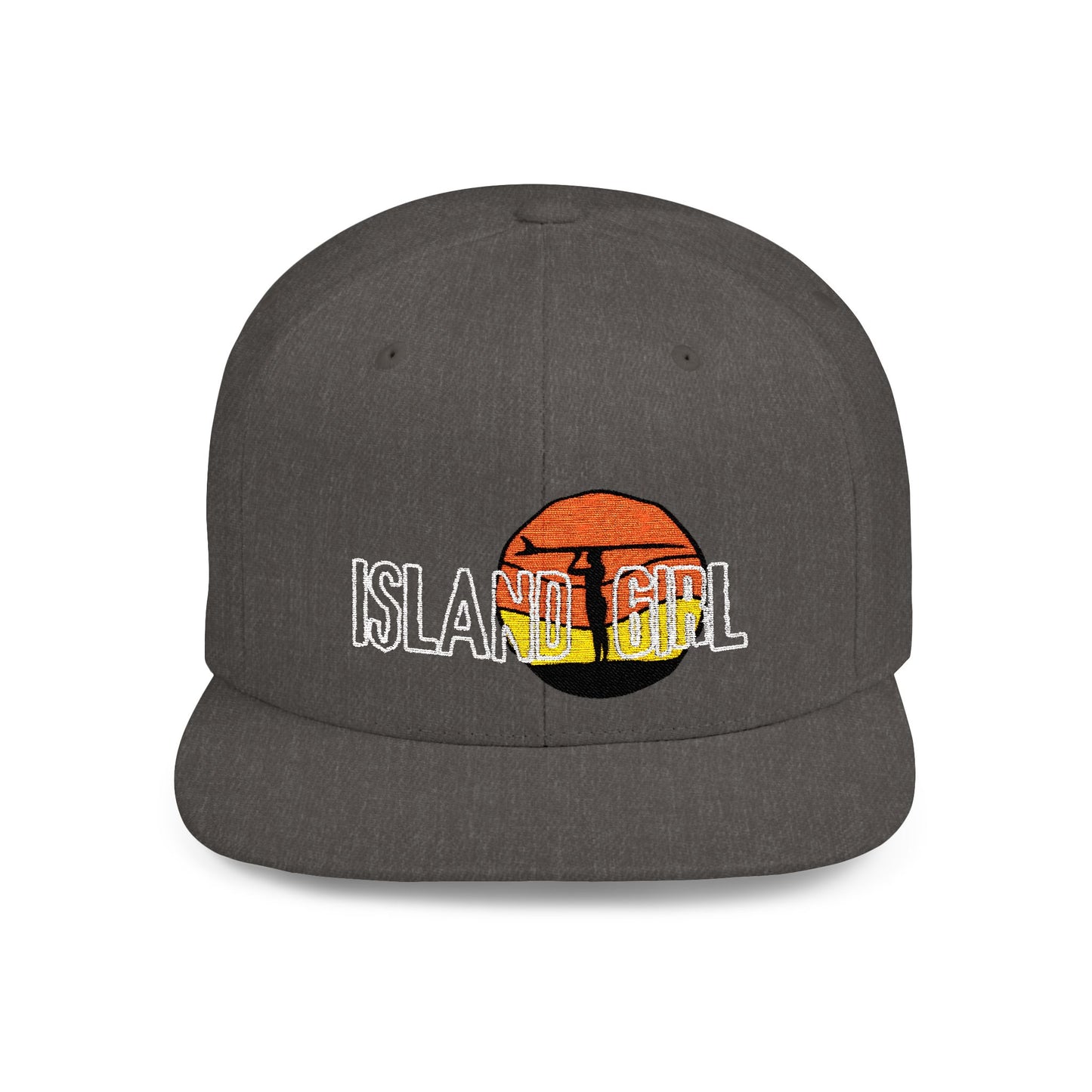 Snapback Cap -Island Girl surfer sunset