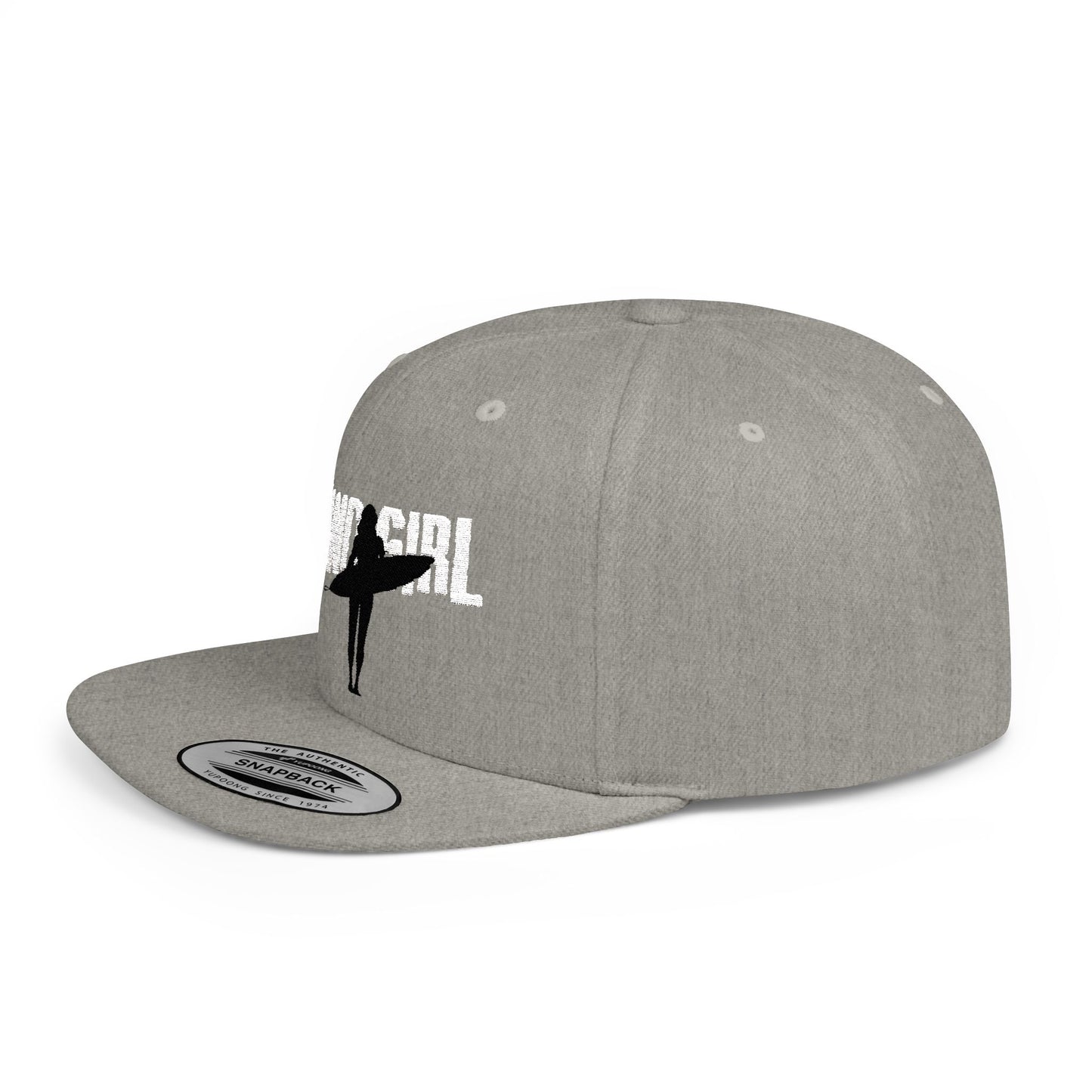 Snapback Cap - Island Girl Surfer Outline