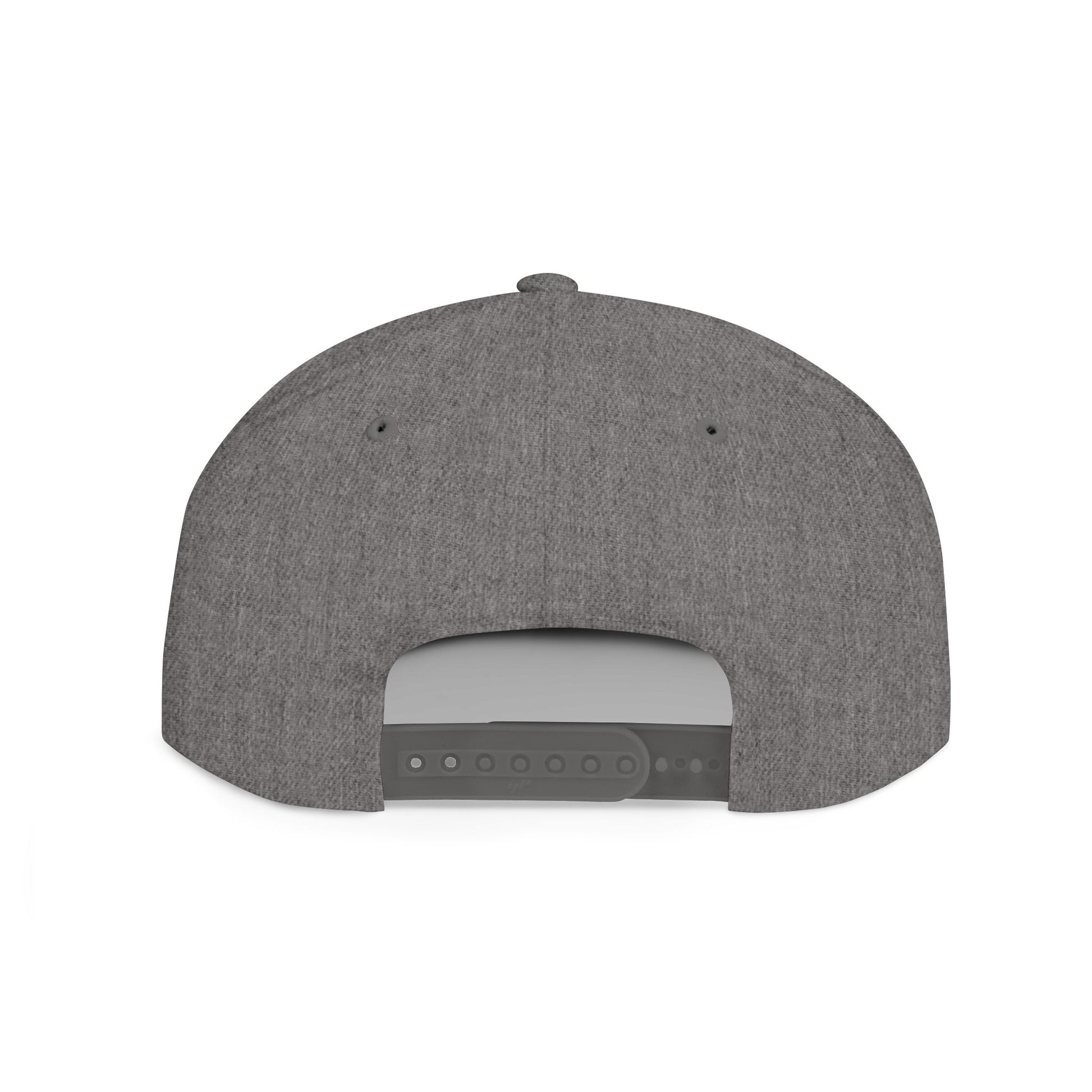 Back of cap with 'ISLANDER' text with stylized sunset graphic design - Island Drops hat collection | Unisex snapback cap