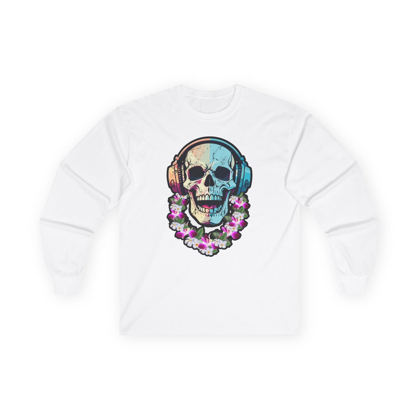 Skull DJ  Long Sleeve Tee