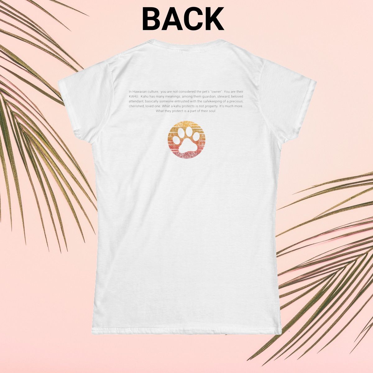 KAHU Women's Tee with back design