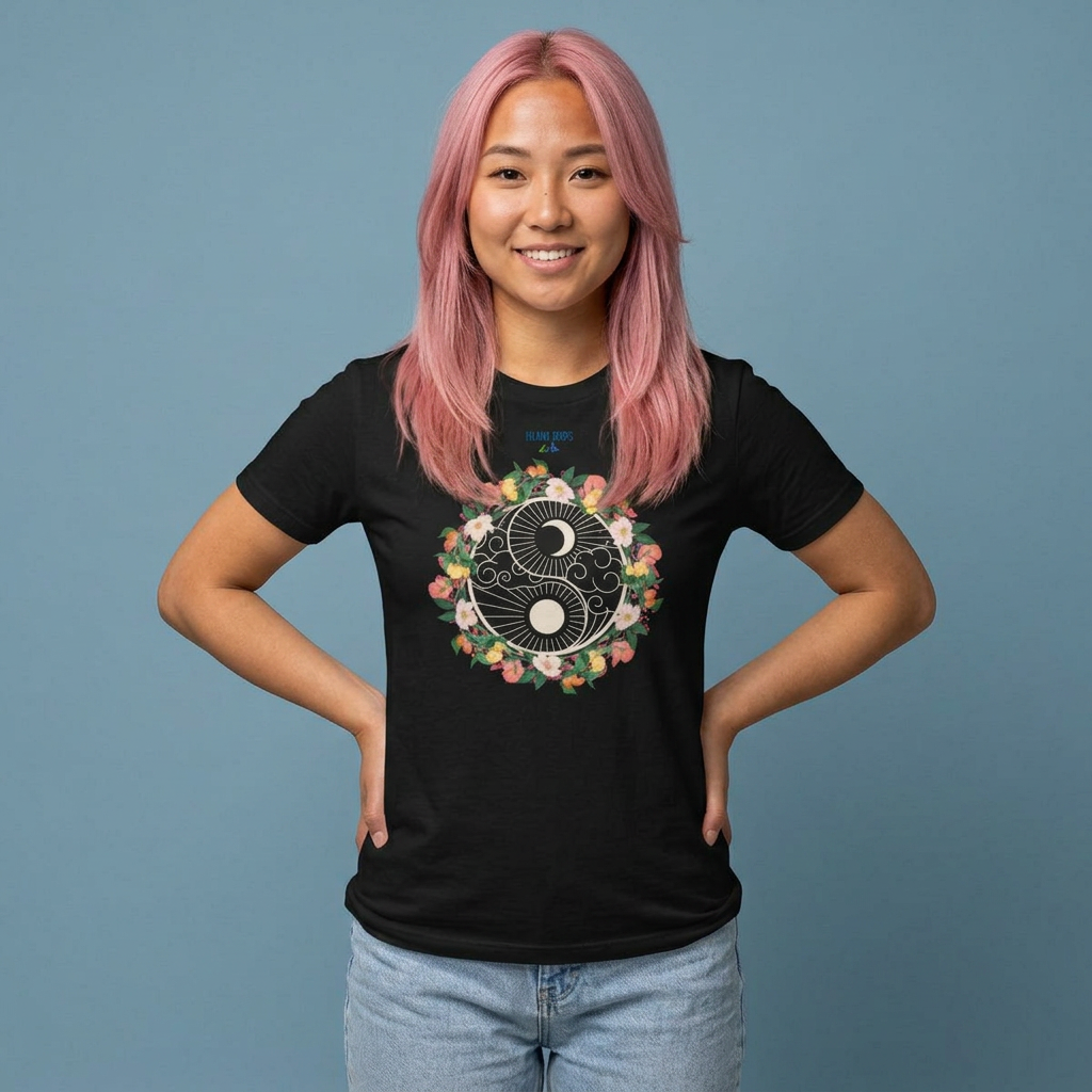 Yin Yang Floral Women's Tee