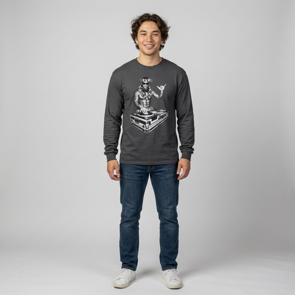 Hula DJ  Long Sleeve Tee