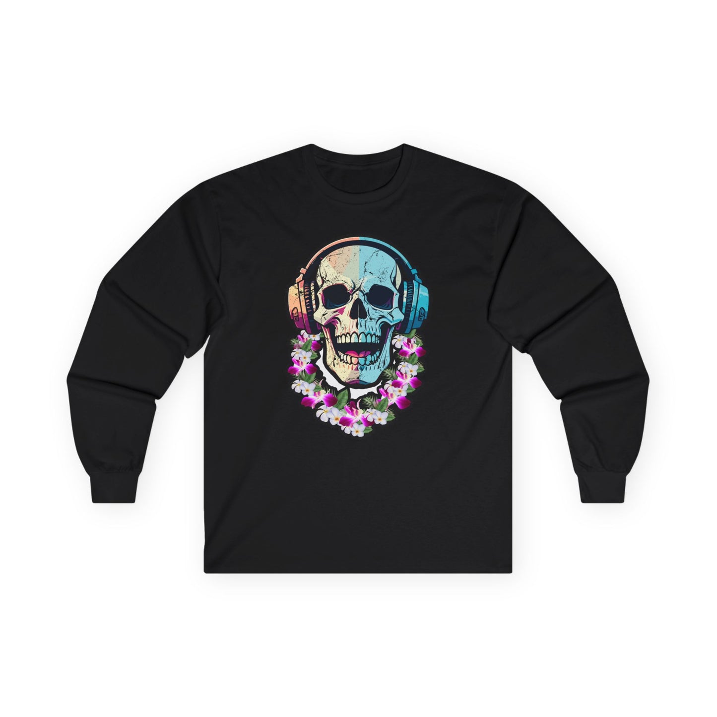 Skull DJ  Long Sleeve Tee