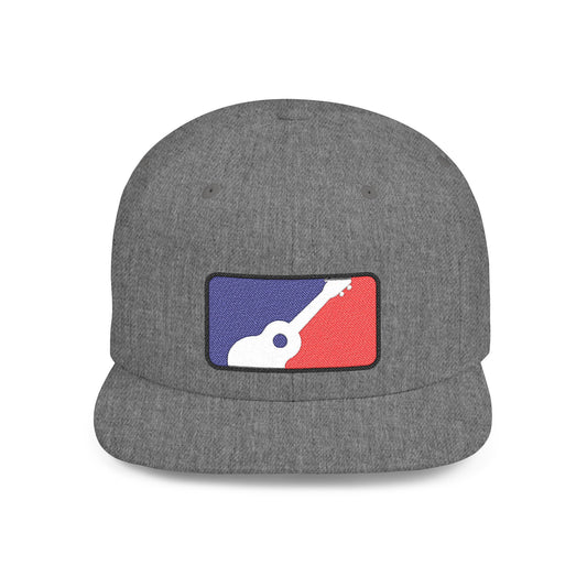 Gray cap with ukulele graphic design - Island Drops hat collection | Unisex snapback cap
