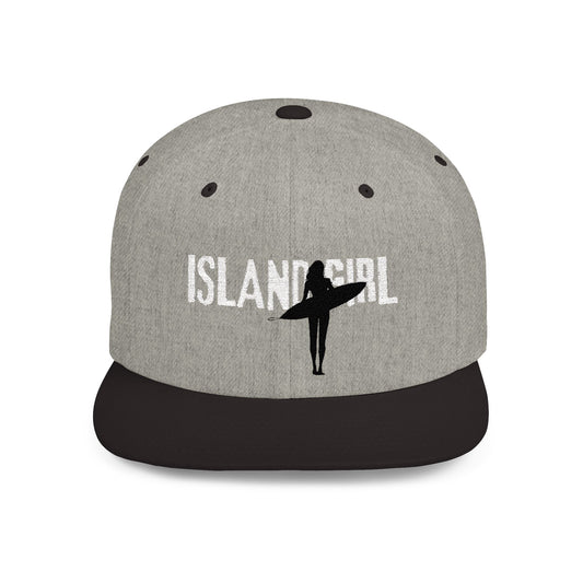 Snapback Cap - Island Girl Surfer Outline