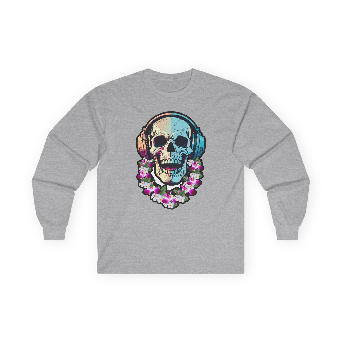 Skull DJ  Long Sleeve Tee