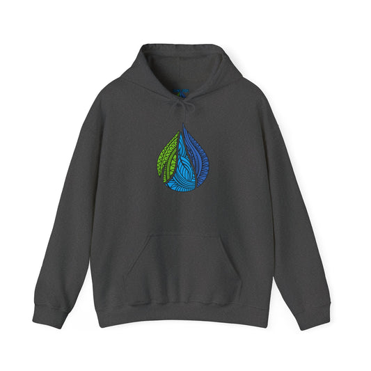 Gray hoodie with 'Island Drops' logo  - Island Drops hoodie collection | Unisex pullover