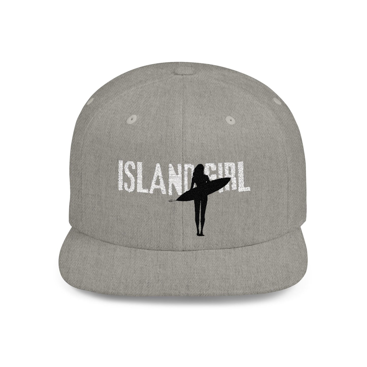 Snapback Cap - Island Girl Surfer Outline