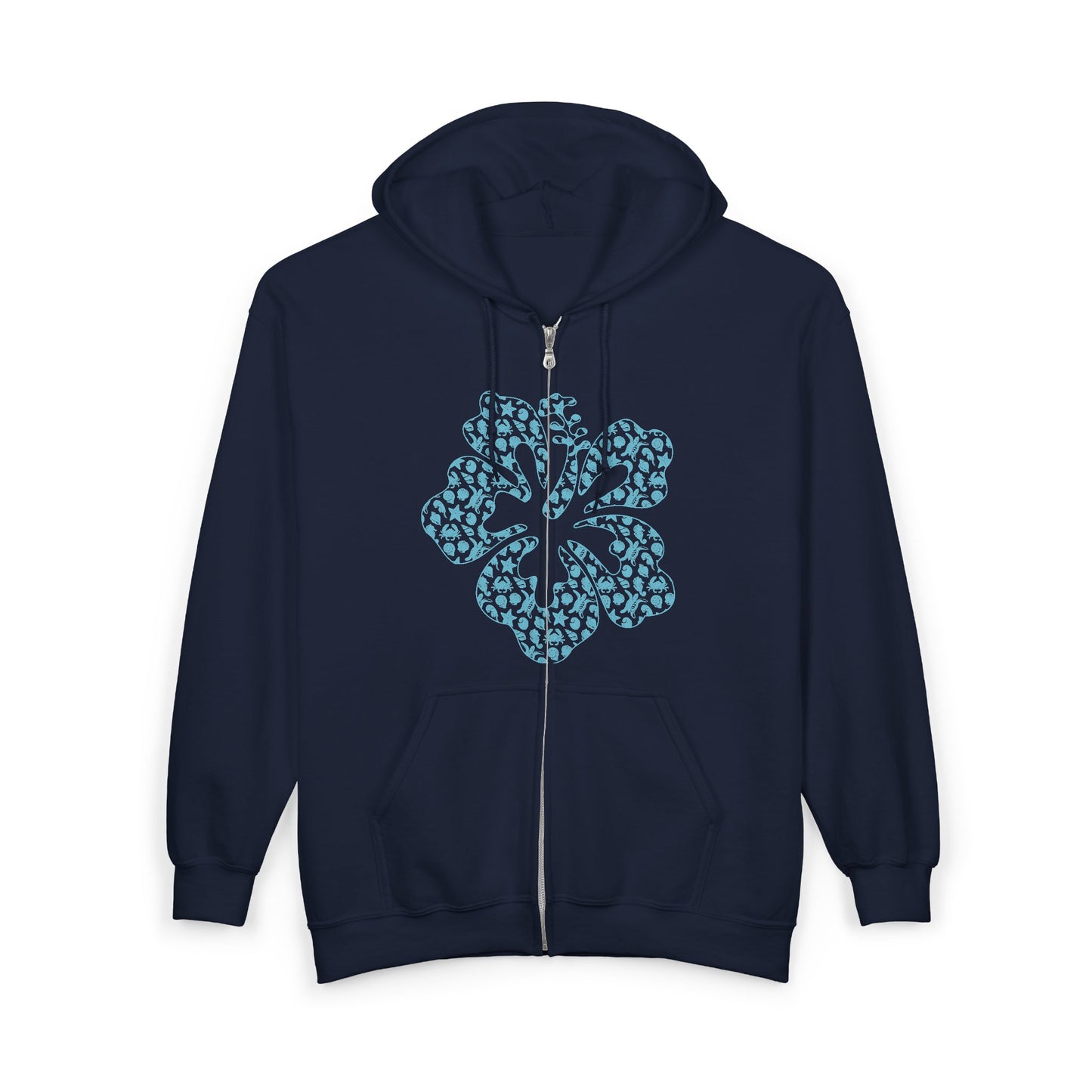 Hibiscus Full Zip Hoodie