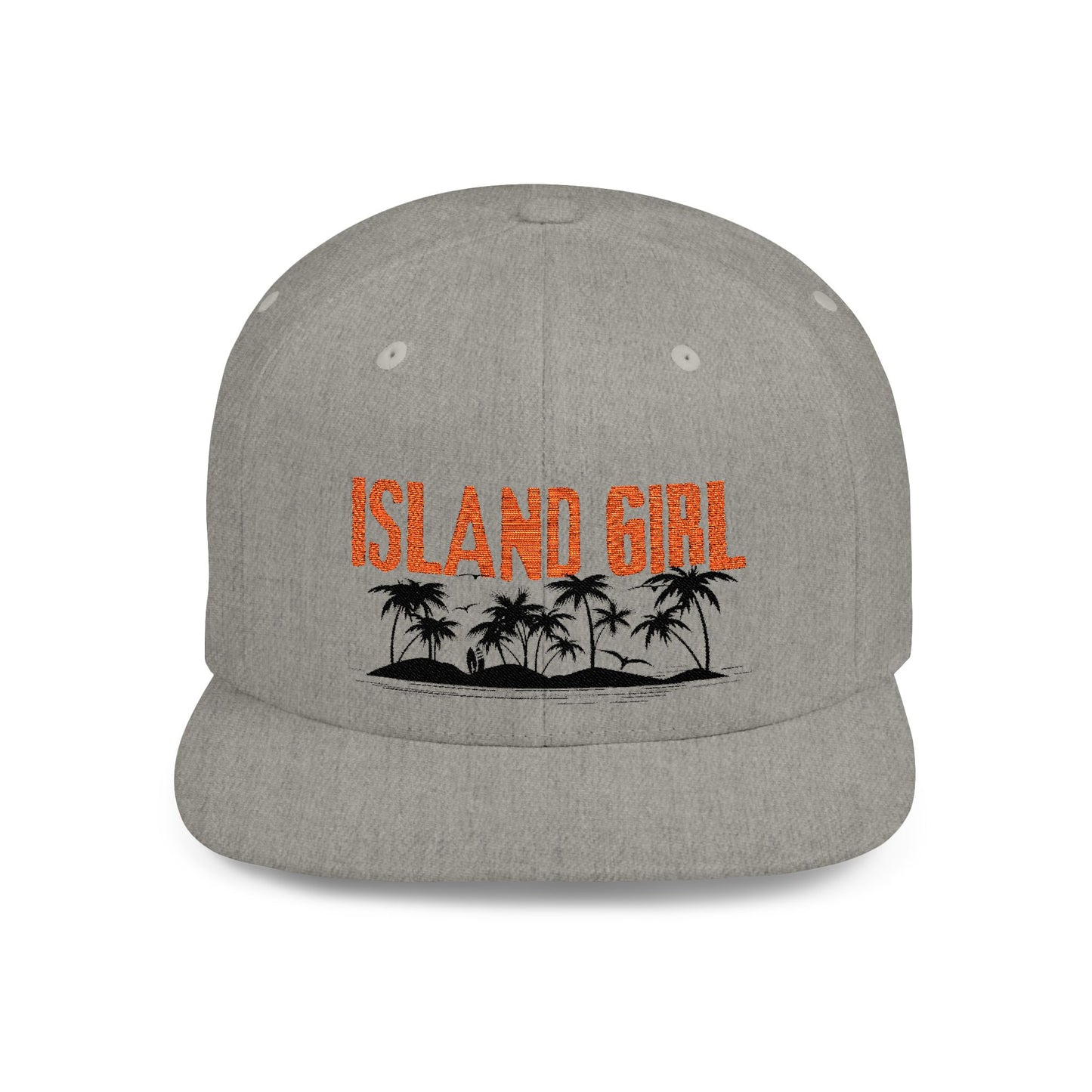 Snapback Cap - Island Girl island outline design