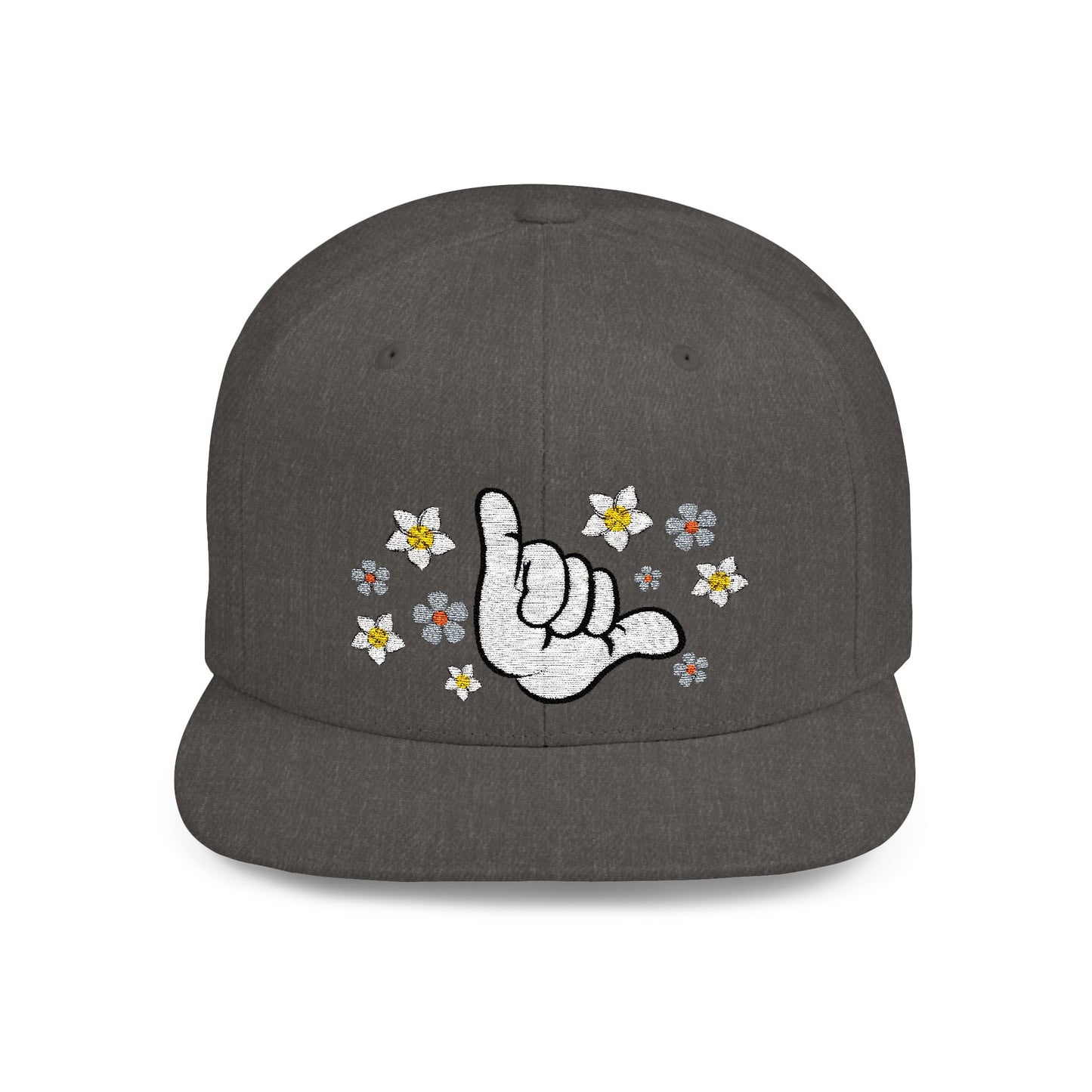 Snapback Cap - Hang Loose with Flowers