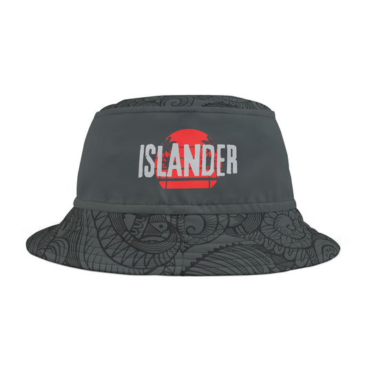 Bucket Hat - Islander sunset tribal gray