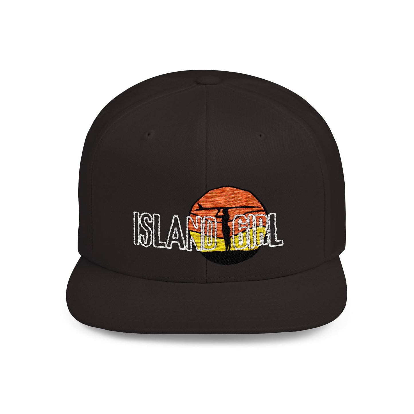 Snapback Cap -Island Girl surfer sunset