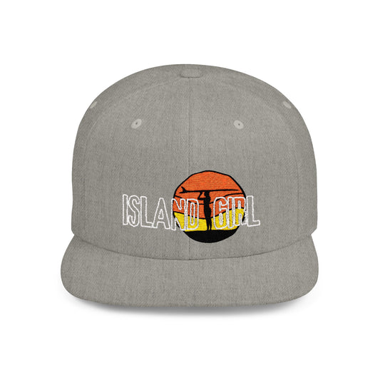 Snapback Cap -Island Girl surfer sunset