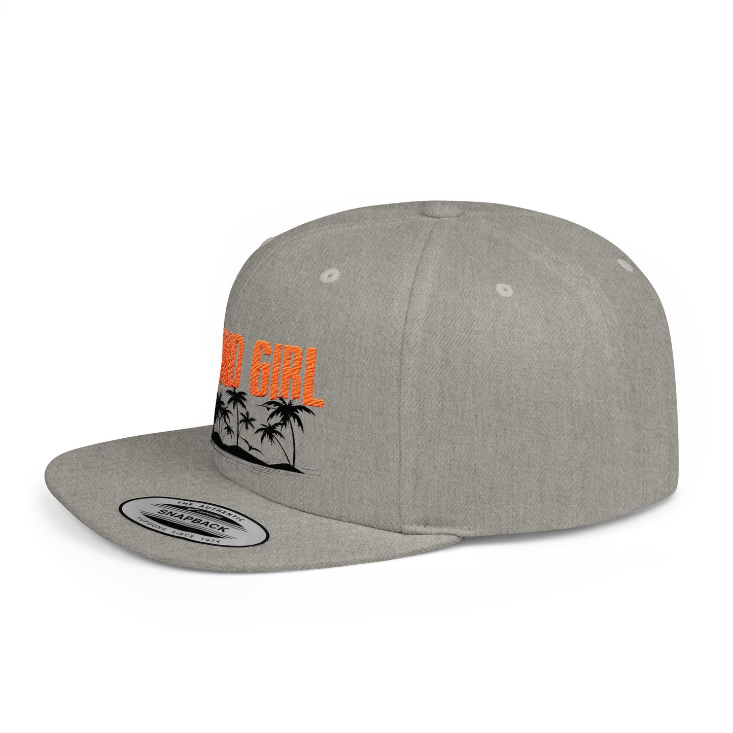 Snapback Cap - Island Girl island outline design