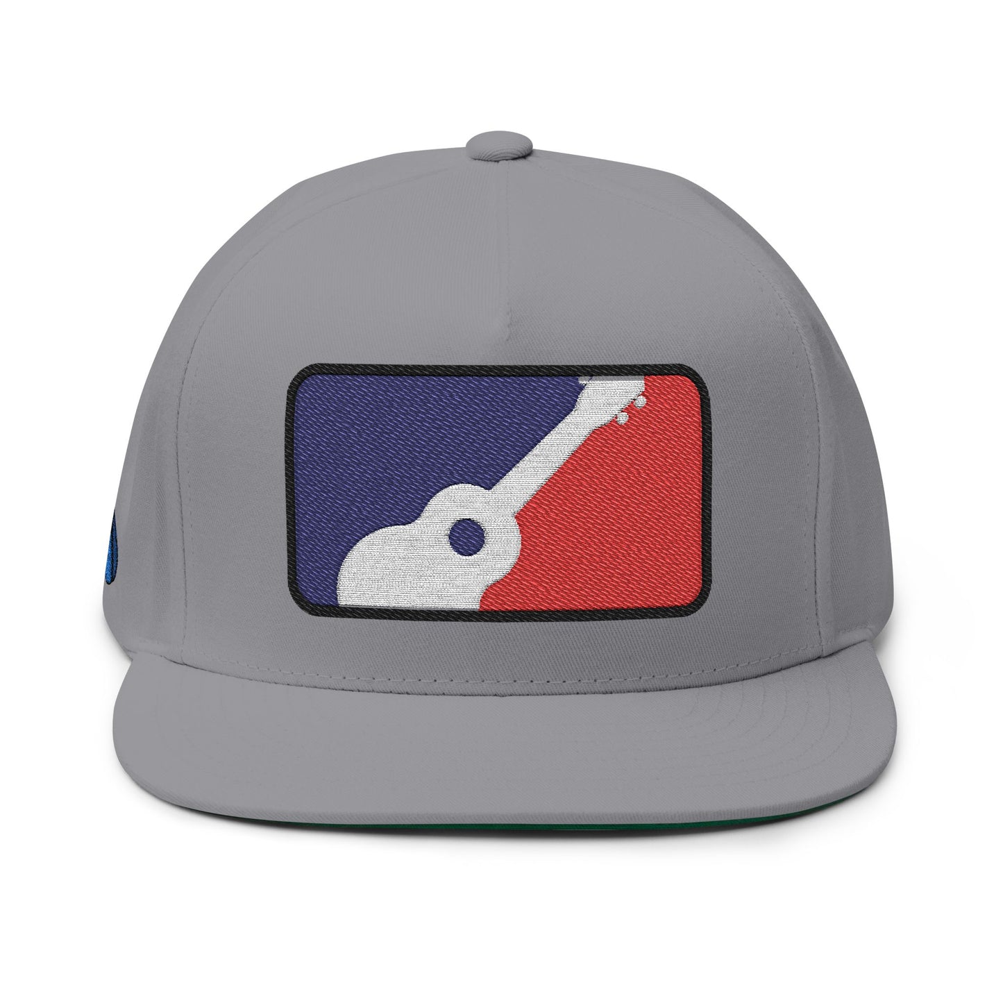 Gray cap with ukulele graphic design - Island Drops hat collection | Unisex snapback hat